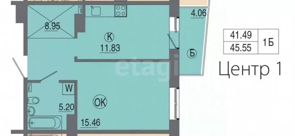 2-к кв. Иркутская область, Иркутск Байкальская ул., 346/11 (45.5 м) - Фото 2