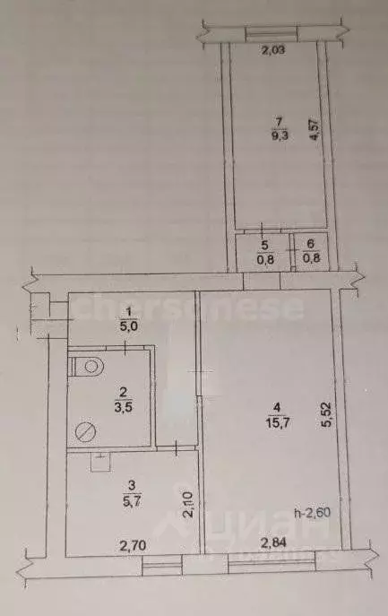 2-к кв. Севастополь ул. 1-я Бастионная, 4А (41.0 м) - Фото 2