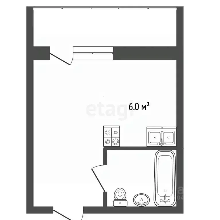 Студия Севастополь ул. Челюскинцев, 49/3 (22.0 м) - Фото 2