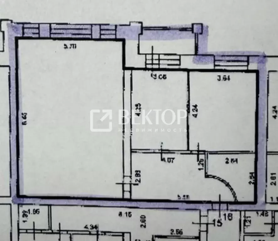 2-к кв. Костромская область, Кострома ул. Нижняя Дебря, 34 (93.7 м) - Фото 2