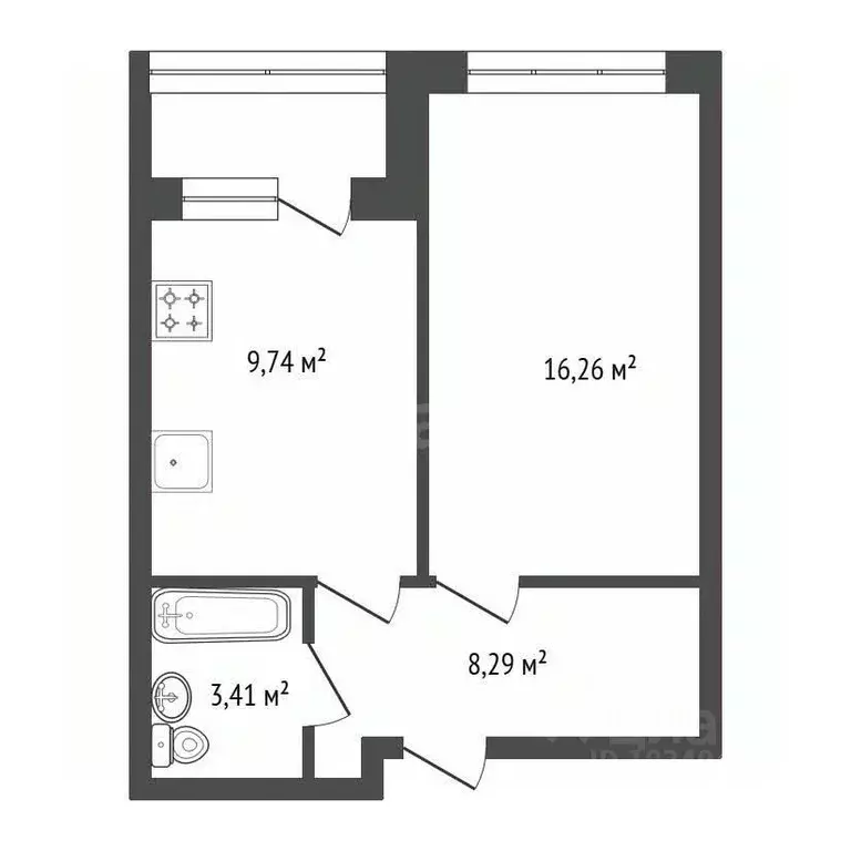 1-к кв. Башкортостан, Уфа просп. Дружбы Народов, 59/1 (38.8 м) - Фото 2