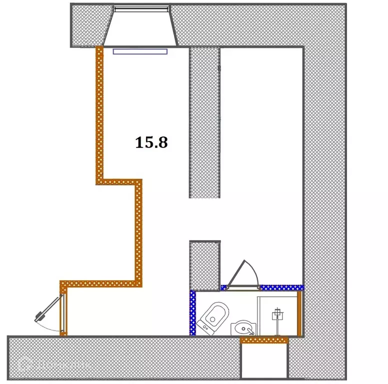 Продаётся квартира-студия, 15.8 м - Фото 1