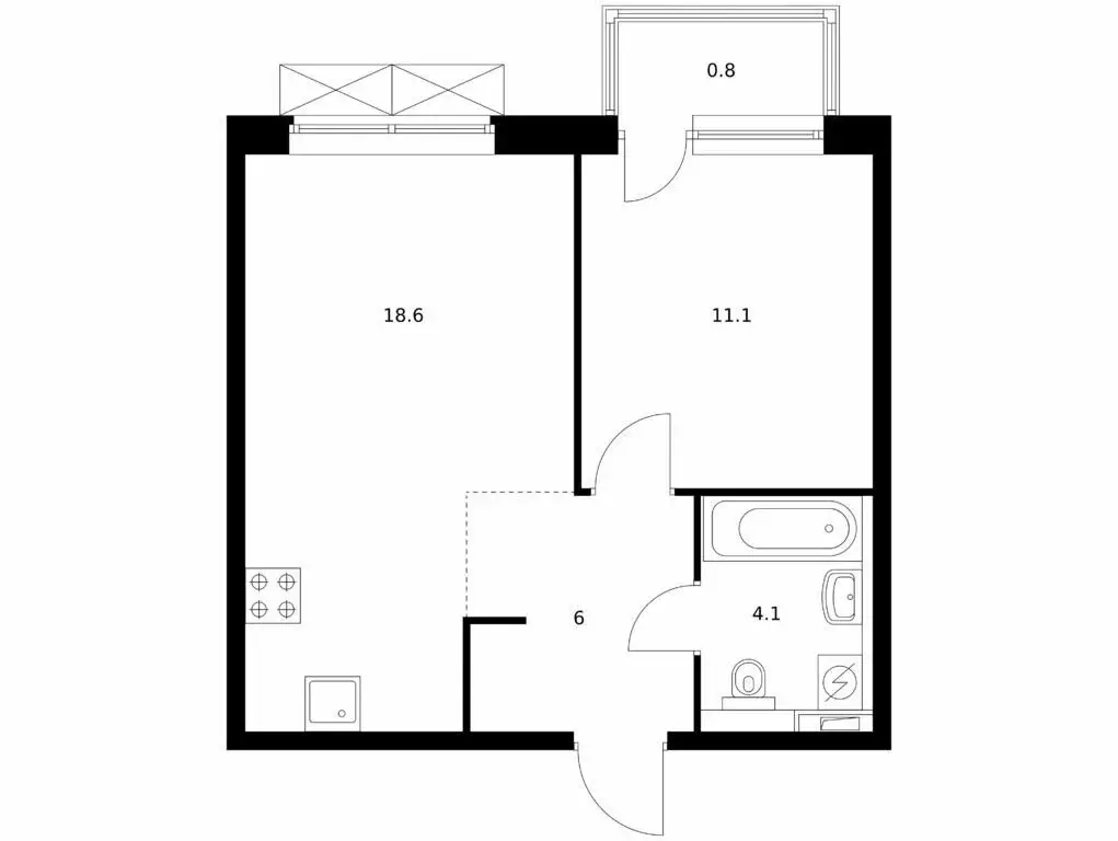 1-комнатная квартира: Санкт-Петербург, Большой Сампсониевский ... - Фото 1