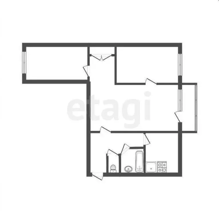 3-комнатная квартира: Тула, улица Пузакова, 16 (64 м) - Фото 1