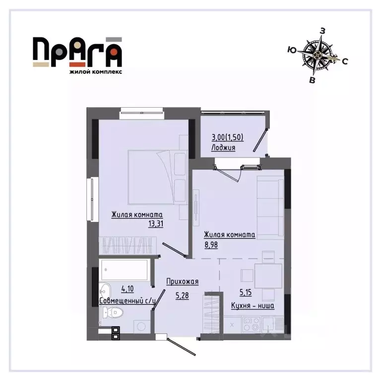 1-к кв. Удмуртия, Ижевск Комсомольская ул., 83 (38.32 м) - Фото 1