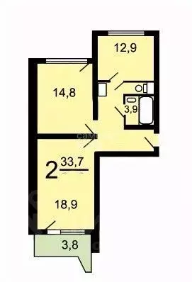 2-к кв. Москва Лобненская ул., 12К1 (58.2 м) - Фото 1