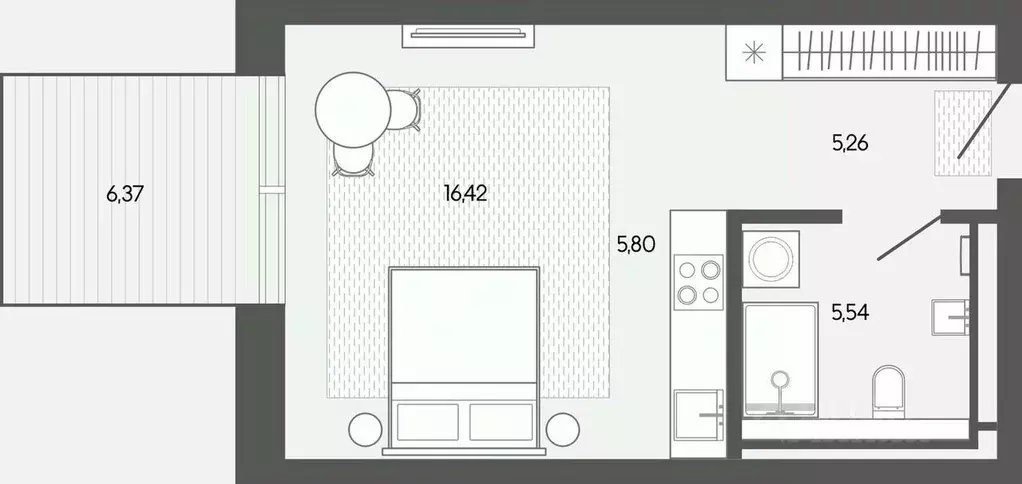 1-к кв. Алтай, Майминский район, пос. Карлушка  (39.39 м) - Фото 1