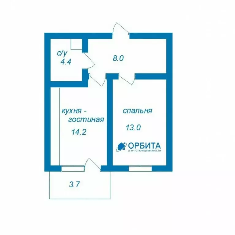 1-комнатная квартира: Тюмень, улица Ветеранов Труда, 9Ак4 (40.6 м) - Фото 1