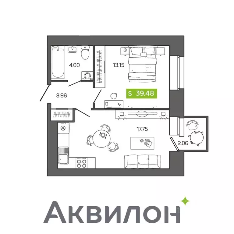 1-к кв. Архангельская область, Северодвинск Квартал № 100 жилой ... - Фото 0