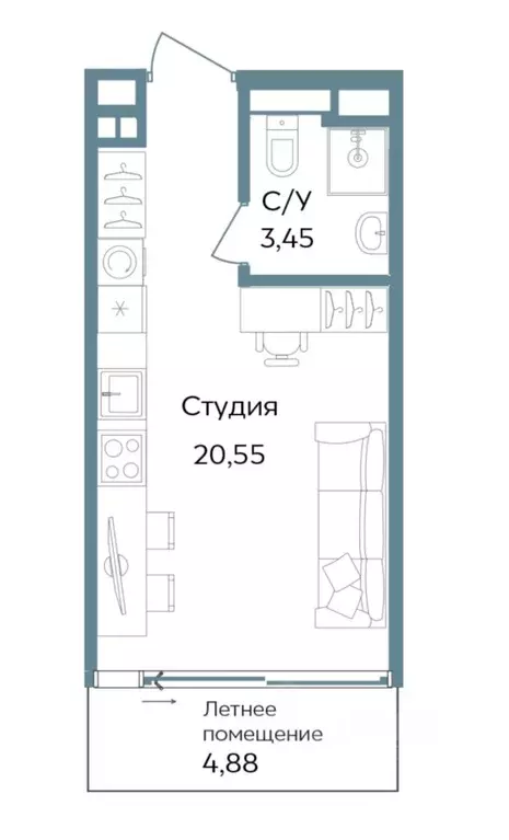Студия Крым, Саки  (30.0 м) - Фото 2