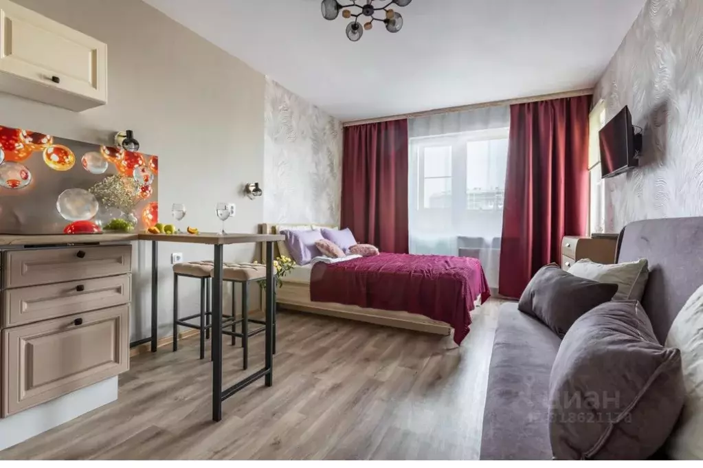 Студия Санкт-Петербург ул. Бабушкина, 84к2 (26.0 м) - Фото 0