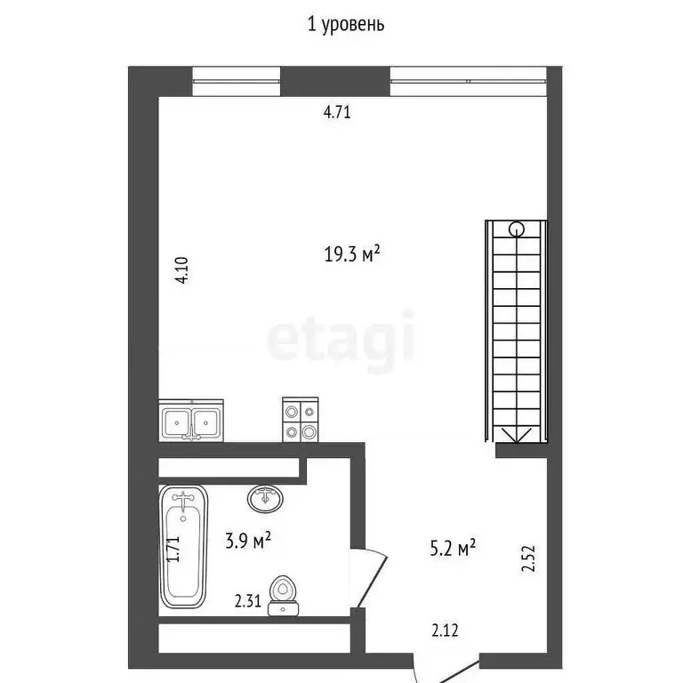 Квартира-студия: Тюмень, Ставропольская улица, 160/1 (29 м) - Фото 0