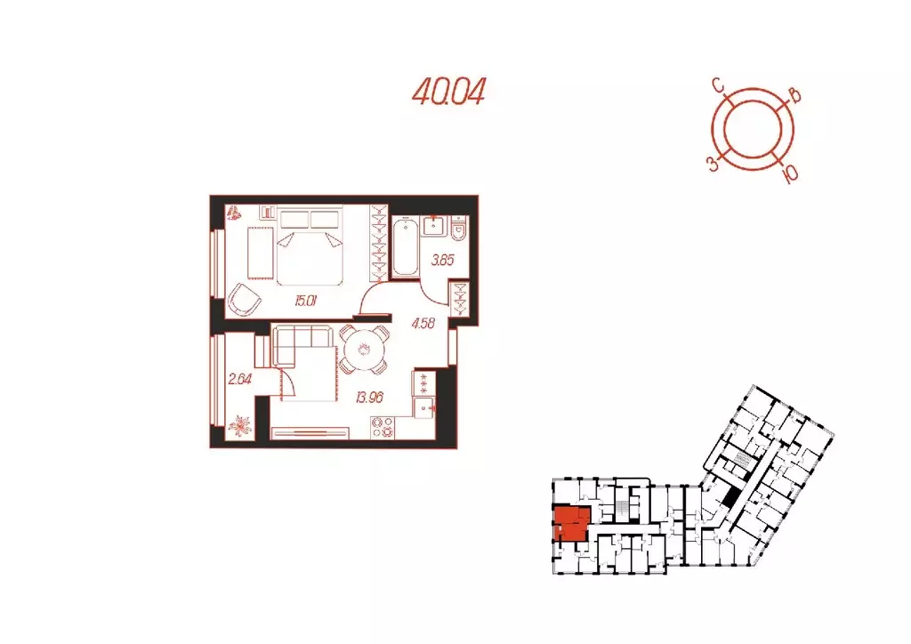 1-к кв. Тульская область, Тула  (40.04 м) - Фото 0