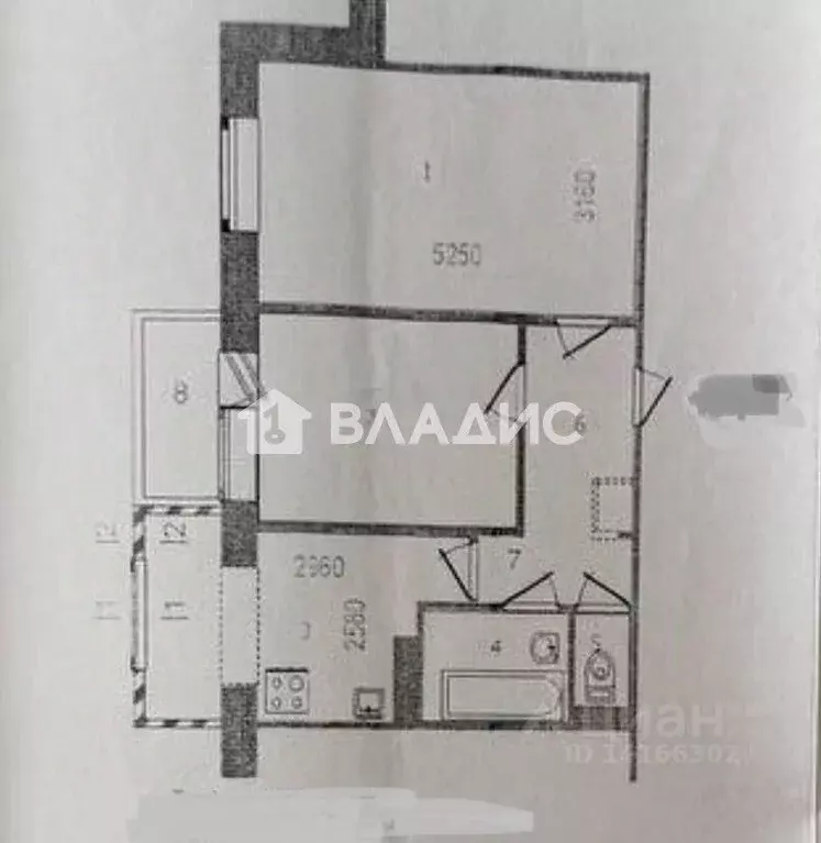 2-к кв. Белгородская область, Белгород ул. Губкина, 21 (47.1 м) - Фото 2