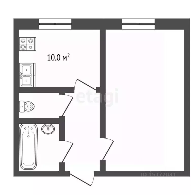 1-к кв. Ямало-Ненецкий АО, Муравленко ул. Нефтяников, 1 (33.3 м) - Фото 1