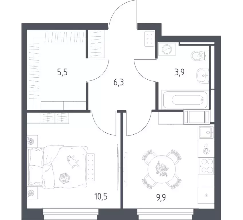 1-комнатная квартира: Мытищи, 1-й Стрелковый переулок, 5к1 (35.6 м) - Фото 1