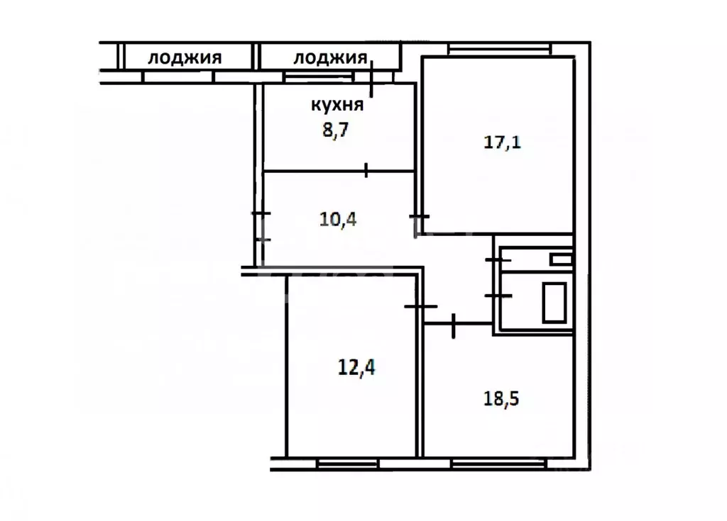 3-к кв. Тамбовская область, Мичуринск Кирсановская ул., 6 (66.8 м) - Фото 2