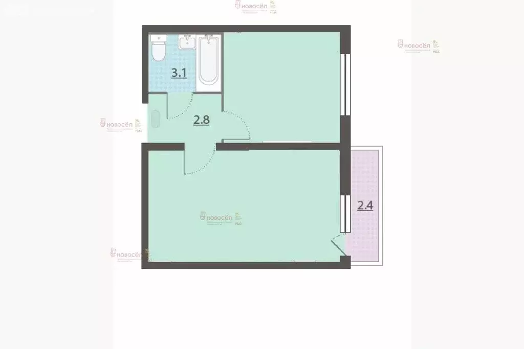 1-комнатная квартира: Екатеринбург, улица Евгения Савкова, 19А (32 м) - Фото 0