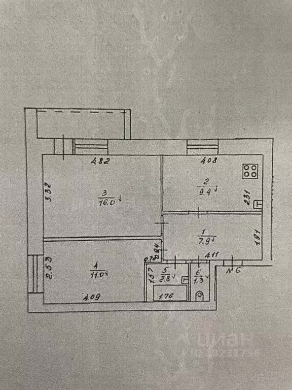 2-к кв. Кировская область, Киров городской округ, д. Богородская ул. ... - Фото 1
