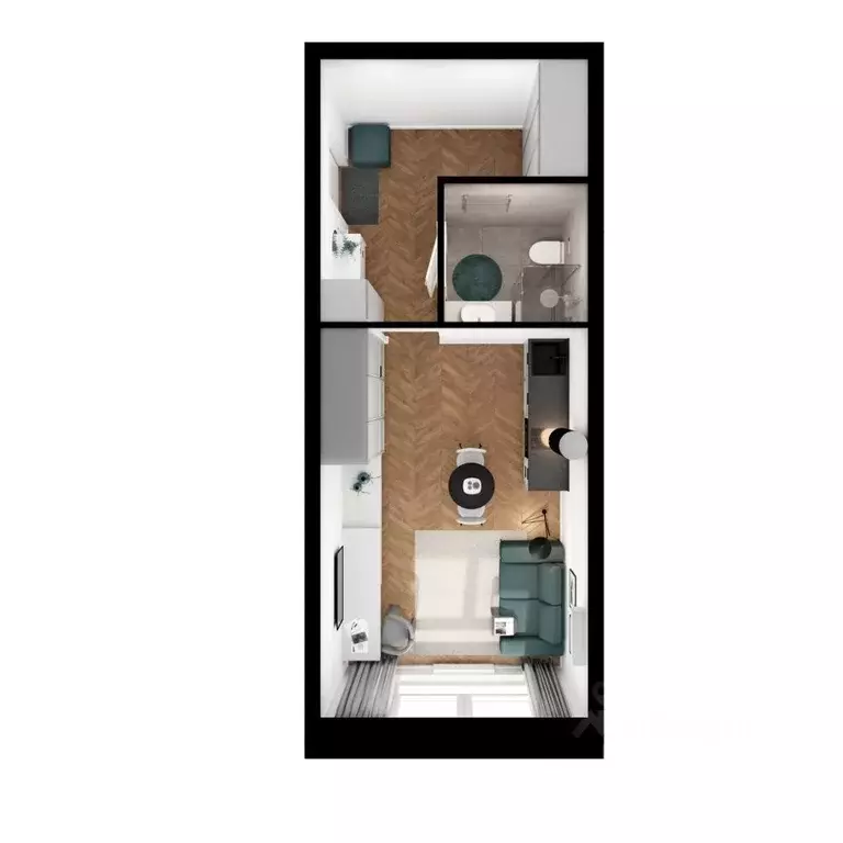 Студия Приморский край, Владивосток Босфорский Парк жилой комплекс, 10 ... - Фото 2