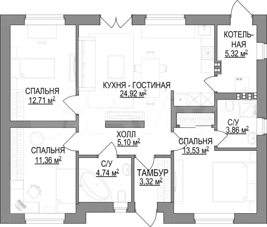 Дом 110 м на участке 5 сот. - Фото 1