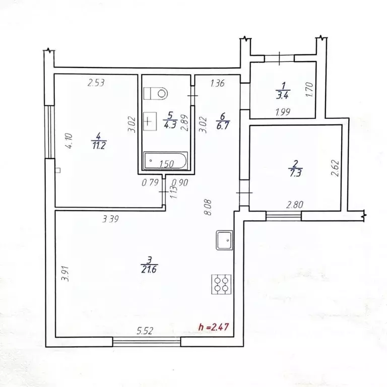 3-к кв. Удмуртия, Ижевск Инструментальная ул., 8 (55.9 м) - Фото 1