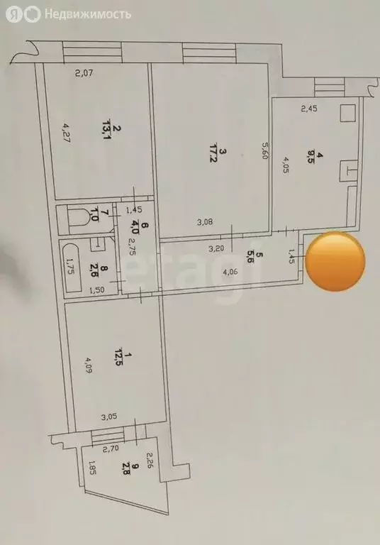 3-комнатная квартира: Казань, улица Хайдара Бигичева, 2 (68.3 м) - Фото 1