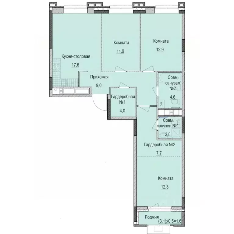 3-к кв. Татарстан, Казань Ферма-2 жилмассив,  (84.4 м) - Фото 0