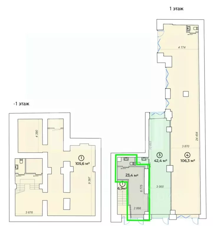 Помещение свободного назначения в Москва Большой Сухаревский пер., ... - Фото 2