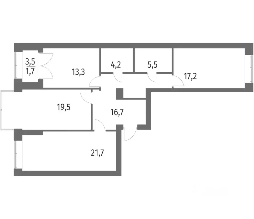 3-к кв. Санкт-Петербург ул. Академика Константинова, 1к1 (99.9 м) - Фото 0