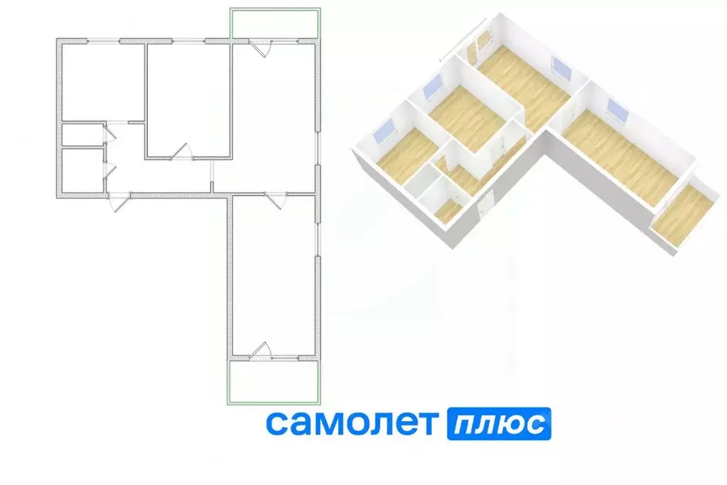 3-к кв. Кемеровская область, Кемерово ул. Тухачевского, 31г (61.5 м) - Фото 1