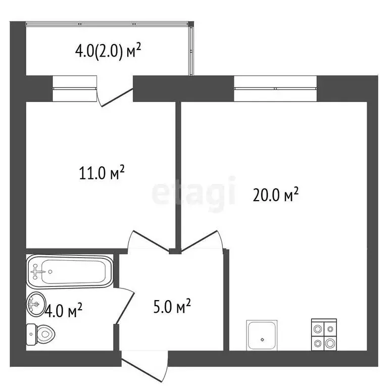 1-комнатная квартира: Вологда, микрорайон Водники, Северная улица, 36В ... - Фото 1