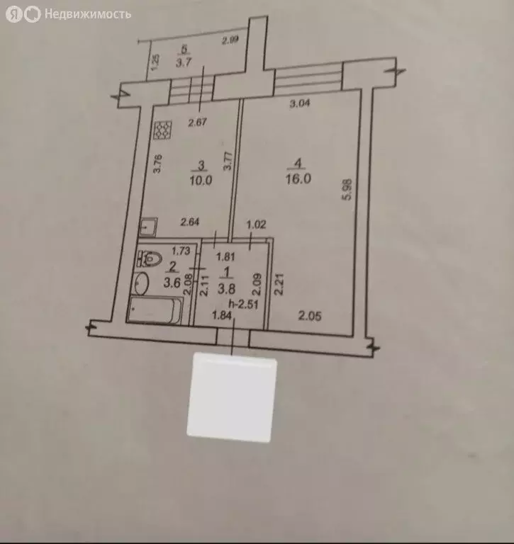 1-комнатная квартира: Стерлитамак, улица Строителей, 10 (35.3 м) - Фото 2