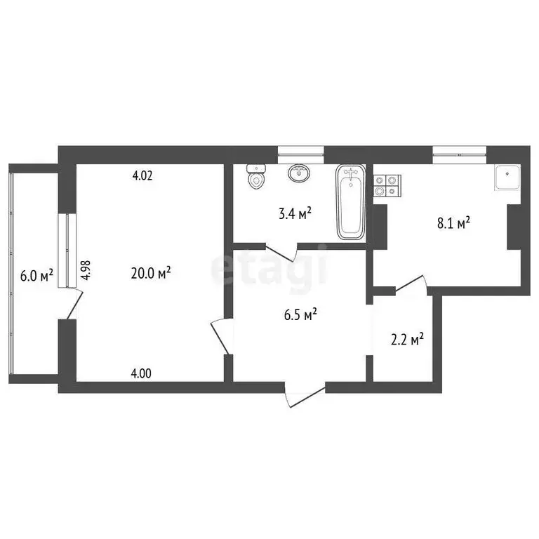 1-комнатная квартира: Севастополь, проспект Генерала Острякова, 141А ... - Фото 1