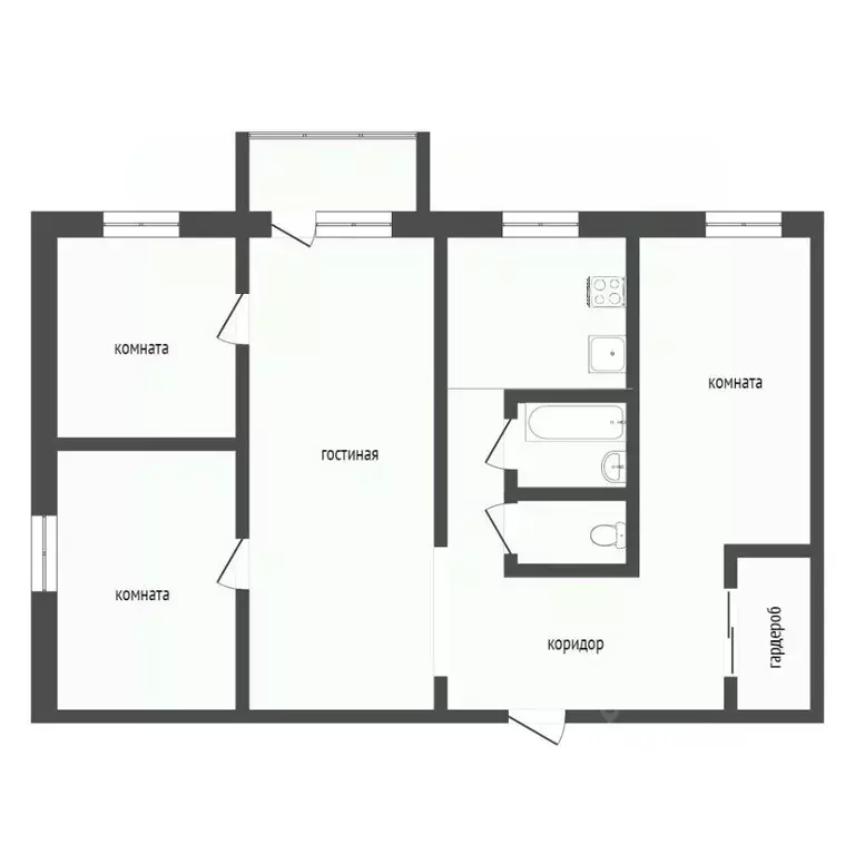 4-к кв. Бурятия, Улан-Удэ Восточный мкр, ул. Чкалова, 11 (72.5 м) - Фото 1