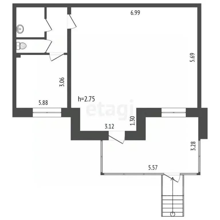 Офис в Ханты-Мансийский АО, Сургут наб. Ивана Кайдалова, 28 (74 м) - Фото 0