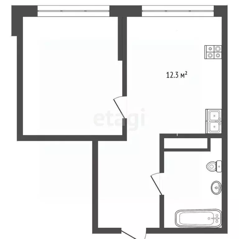 1-к кв. Тюменская область, Тюмень ул. Андрея Кореневского, 7 (36.0 м) - Фото 2