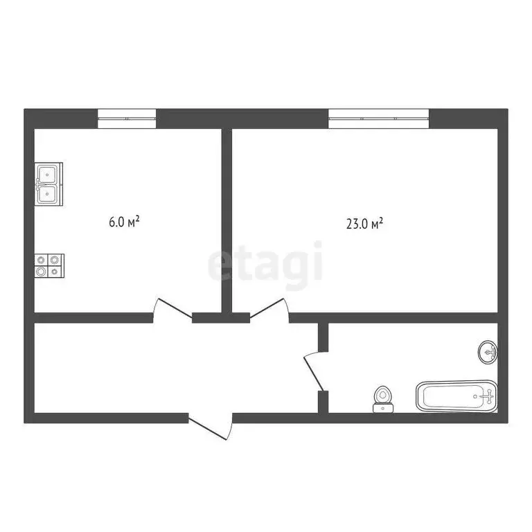 1-комнатная квартира: Пятигорск, Украинская улица, 64к1 (32 м) - Фото 0
