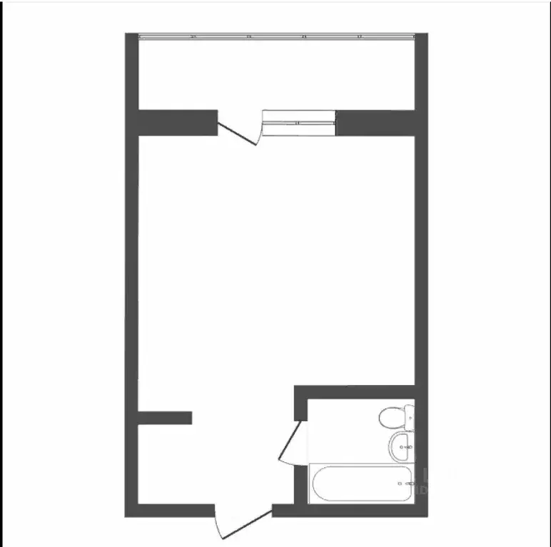 Студия Тюменская область, Тюмень Одесская ул., 18 (12.9 м) - Фото 0