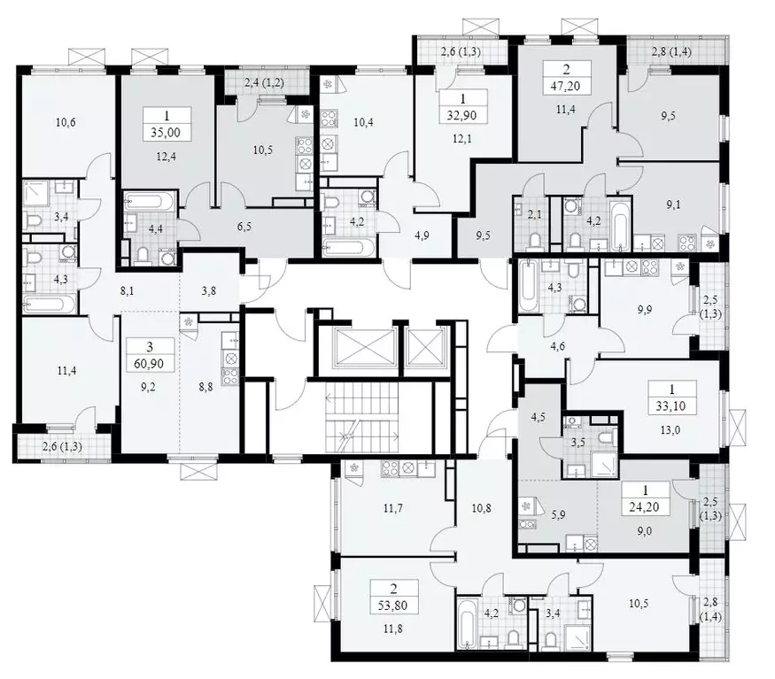 2-к кв. Москва Прокшино жилой комплекс, к11 (53.8 м) - Фото 1