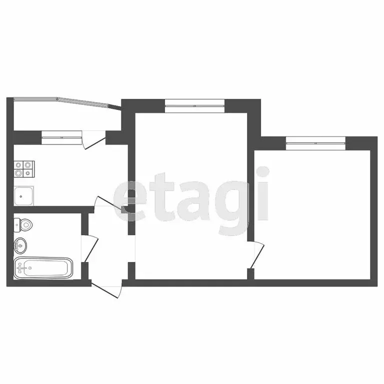 2-комнатная квартира: Тюмень, улица Александра Митинского, 7 (58 м) - Фото 1