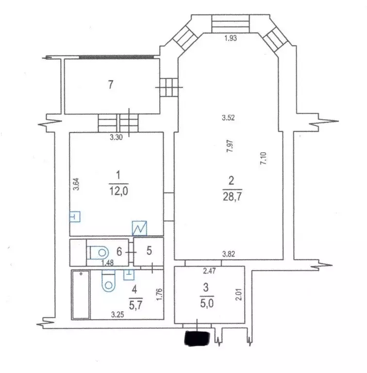 Продаётся 1-к квартира, 54 м - Фото 1