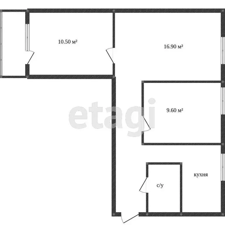 3-комнатная квартира: Воронеж, улица Кривошеина, 17 (56.7 м) - Фото 1