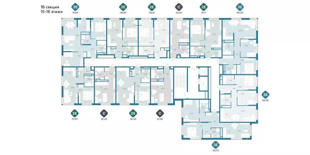 Студия Тюменская область, Тюмень Сибирский жилой комплекс (26.24 м) - Фото 2