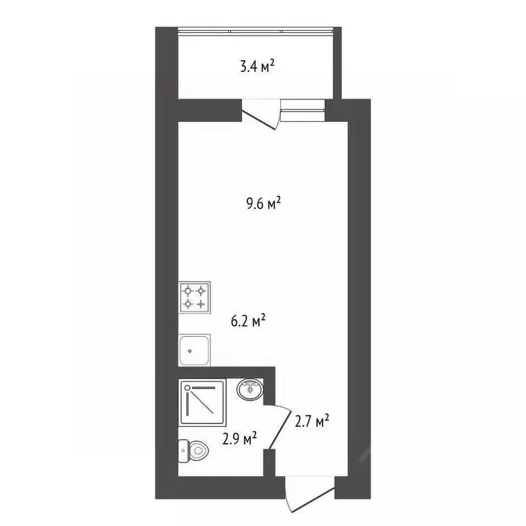 Студия Амурская область, Благовещенск Артиллерийская ул., 93 (23.0 м) - Фото 1