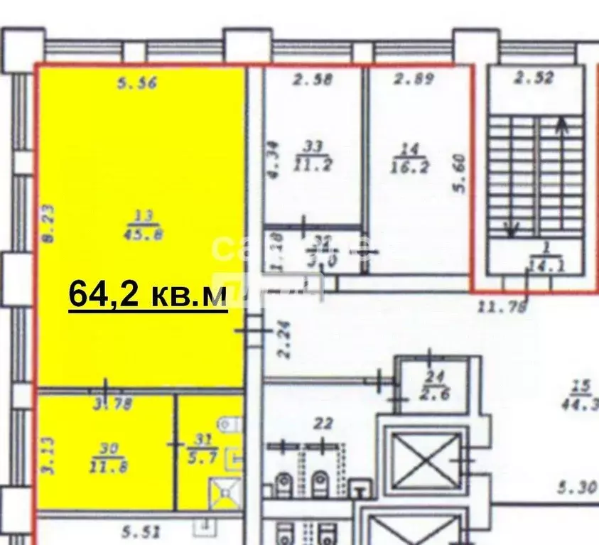Офис в Новосибирская область, Новосибирск Фабричная ул., 55 (64 м) - Фото 2