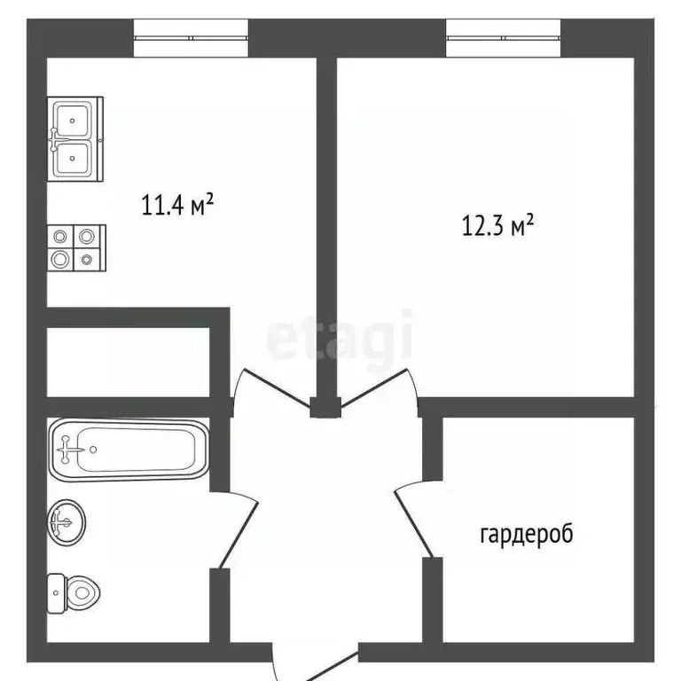 1-к кв. Московская область, Красногорск ул. Александровская, 4 (32.5 ... - Фото 1