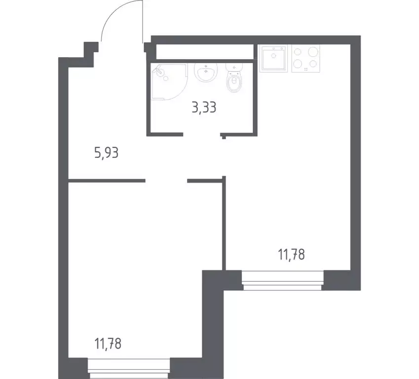 1-комнатная квартира: Балашиха, улица Бояринова, 30 (32.6 м) - Фото 1