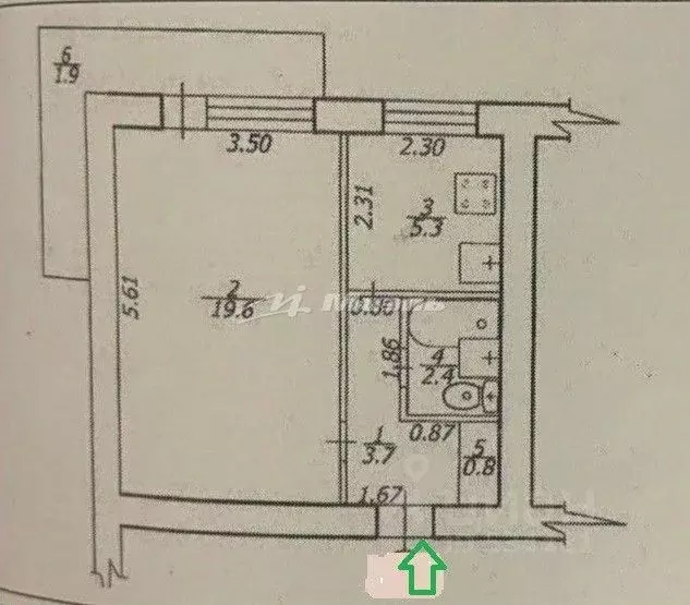 1-к кв. Крым, Армянск ул. Гайдара, 1 (31.8 м) - Фото 2