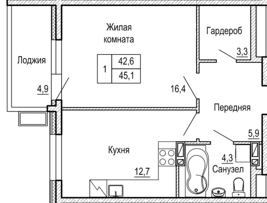 1-к кв. Приморский край, Артем ул. Кирова, 78Бк2 (45.1 м) - Фото 0